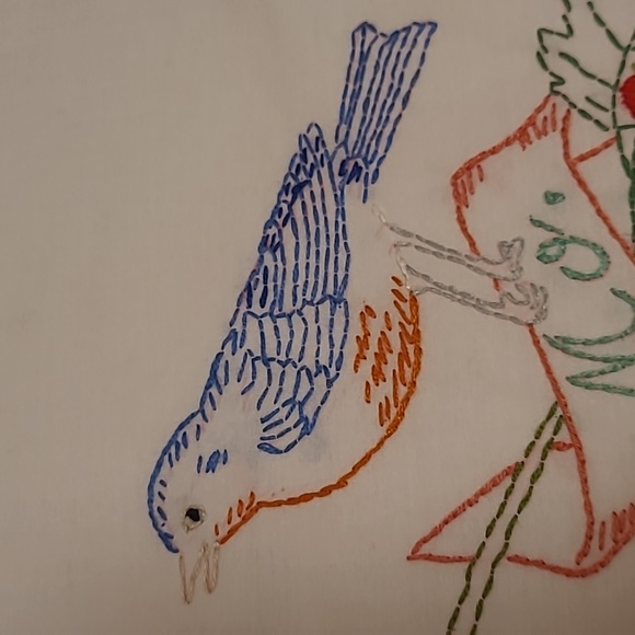 Vintage Hand Stitched Missouri State Bird & Flower - Picture 3 of 16